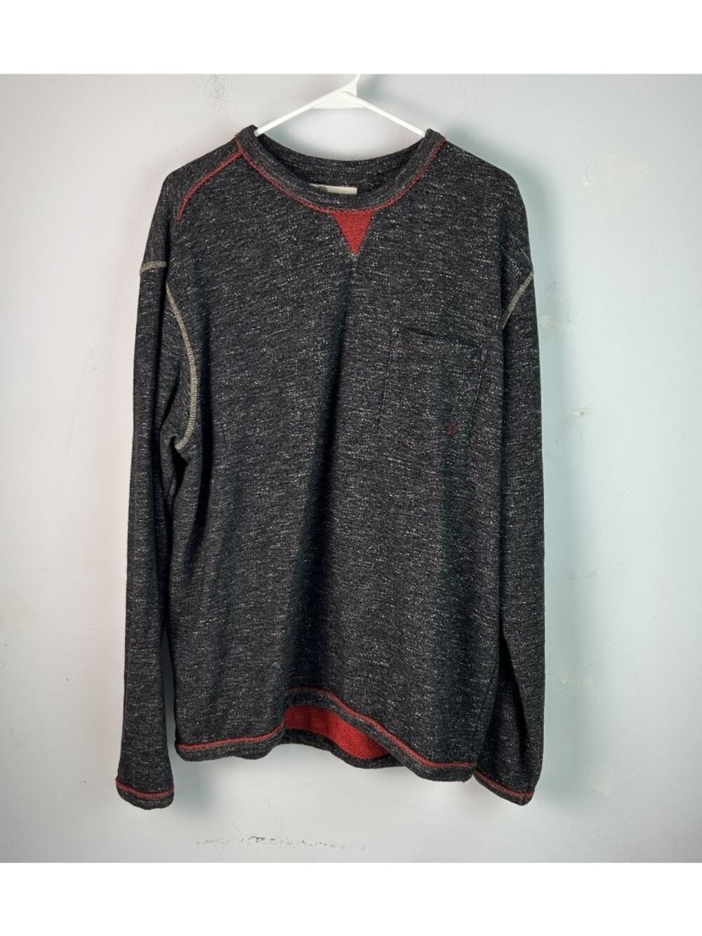 32 Bar Blues Mens Xl Gray French Terry Pullover Crewneck Long Sleeve Sweatshirt